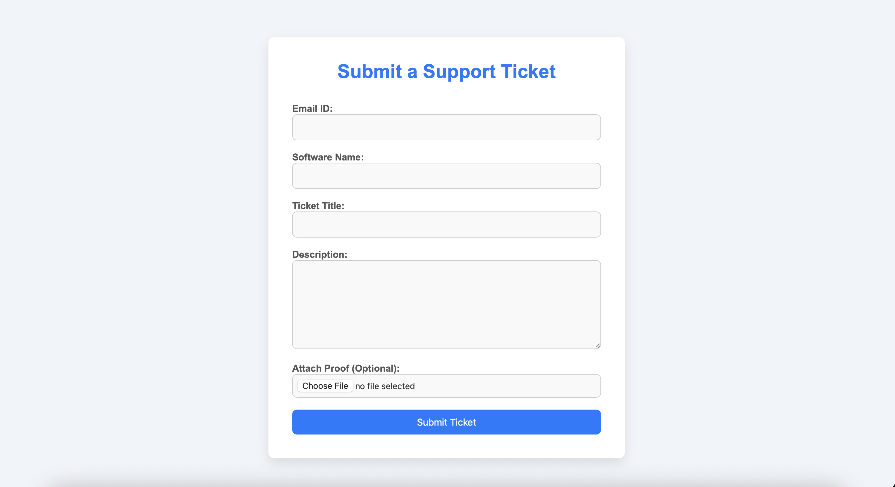 Web-Based Support Ticket System